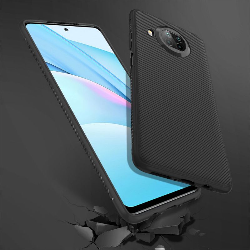 Hoesje Xiaomi Mi 10T Lite 5G / Redmi Note 9 Pro 5G Donkerblauw Zwart Keperstof Uit De Jazzserie