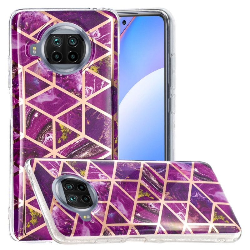 Hoesje Xiaomi Mi 10T Lite 5G / Redmi Note 9 Pro 5G Groen Zwart Geometrie Marmer