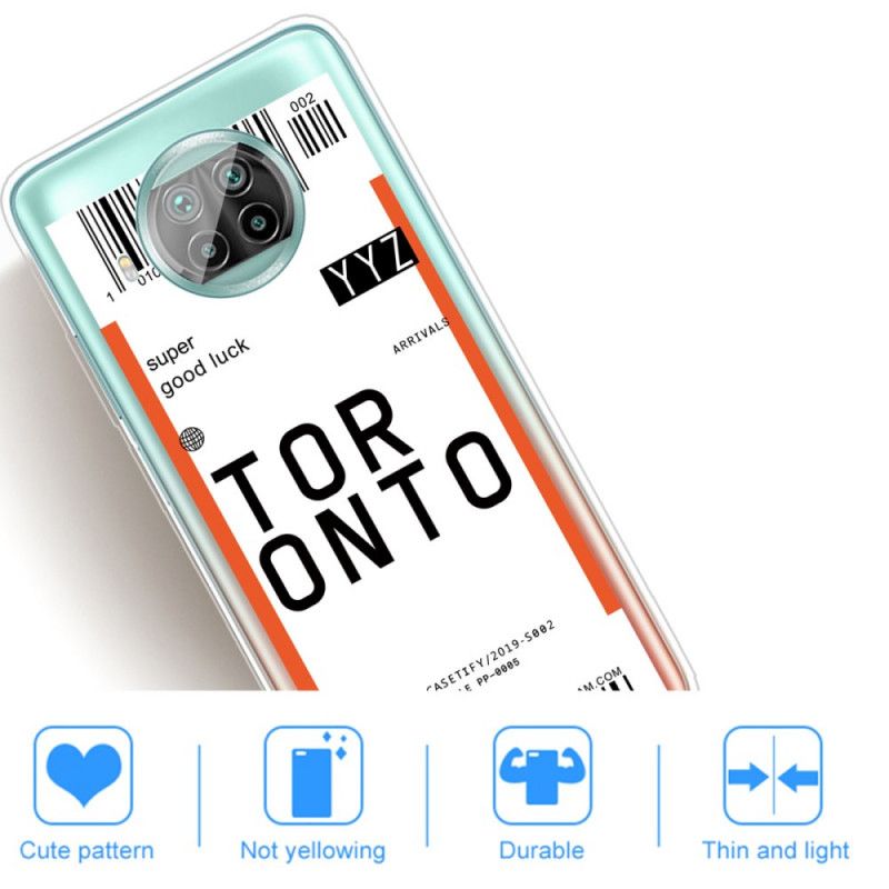 Hoesje Xiaomi Mi 10T Lite 5G / Redmi Note 9 Pro 5G Instapkaart Naar Toronto