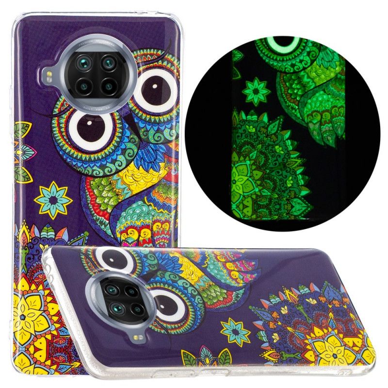 Hoesje Xiaomi Mi 10T Lite 5G / Redmi Note 9 Pro 5G Telefoonhoesje Neon Mandala Uil