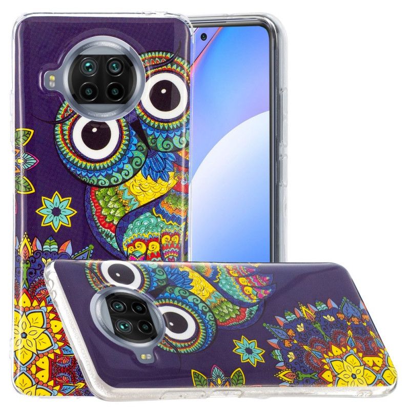 Hoesje Xiaomi Mi 10T Lite 5G / Redmi Note 9 Pro 5G Telefoonhoesje Neon Mandala Uil