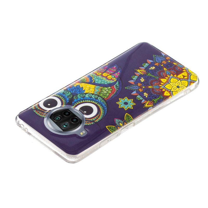 Hoesje Xiaomi Mi 10T Lite 5G / Redmi Note 9 Pro 5G Telefoonhoesje Neon Mandala Uil