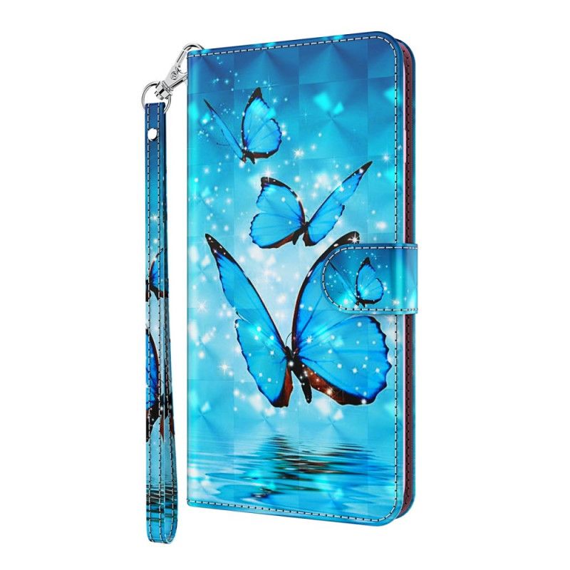 Leren Hoesje voor Xiaomi Mi 10T Lite 5G / Redmi Note 9 Pro 5G Blauwe Vlinders