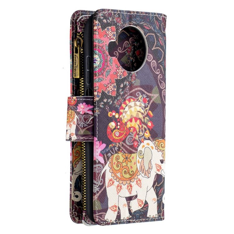 Leren Hoesje voor Xiaomi Mi 10T Lite 5G / Redmi Note 9 Pro 5G Olifantenzak Met Ritssluiting