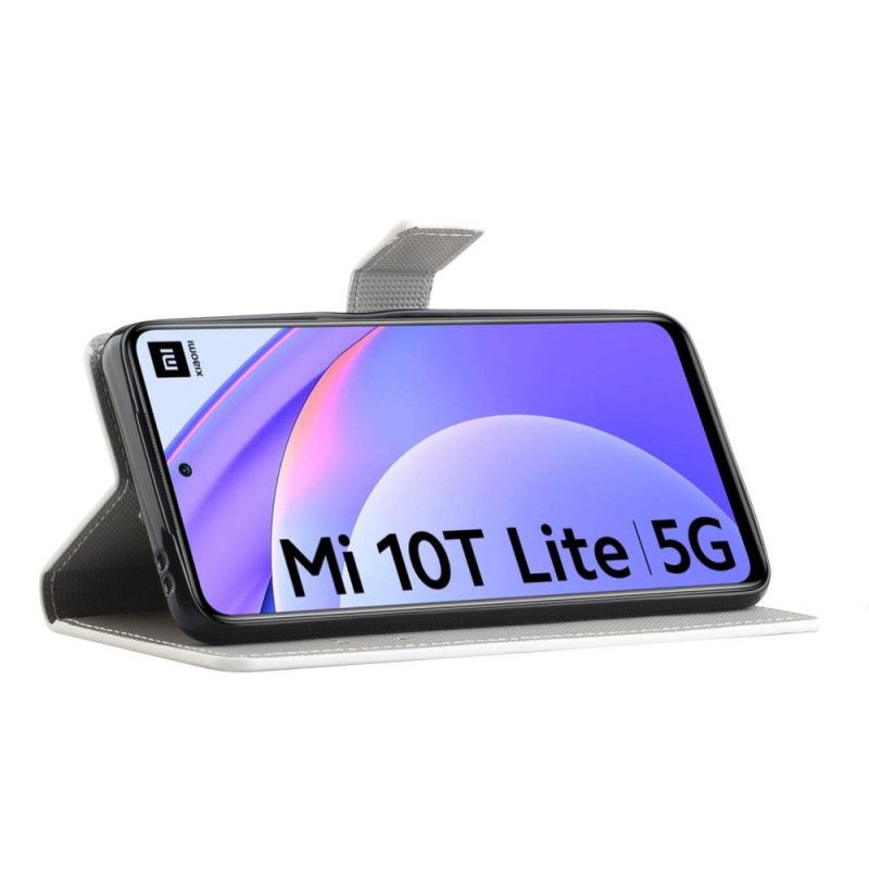 Leren Hoesje voor Xiaomi Mi 10T Lite 5G / Redmi Note 9 Pro 5G Raak Mijn Cel Niet Aan