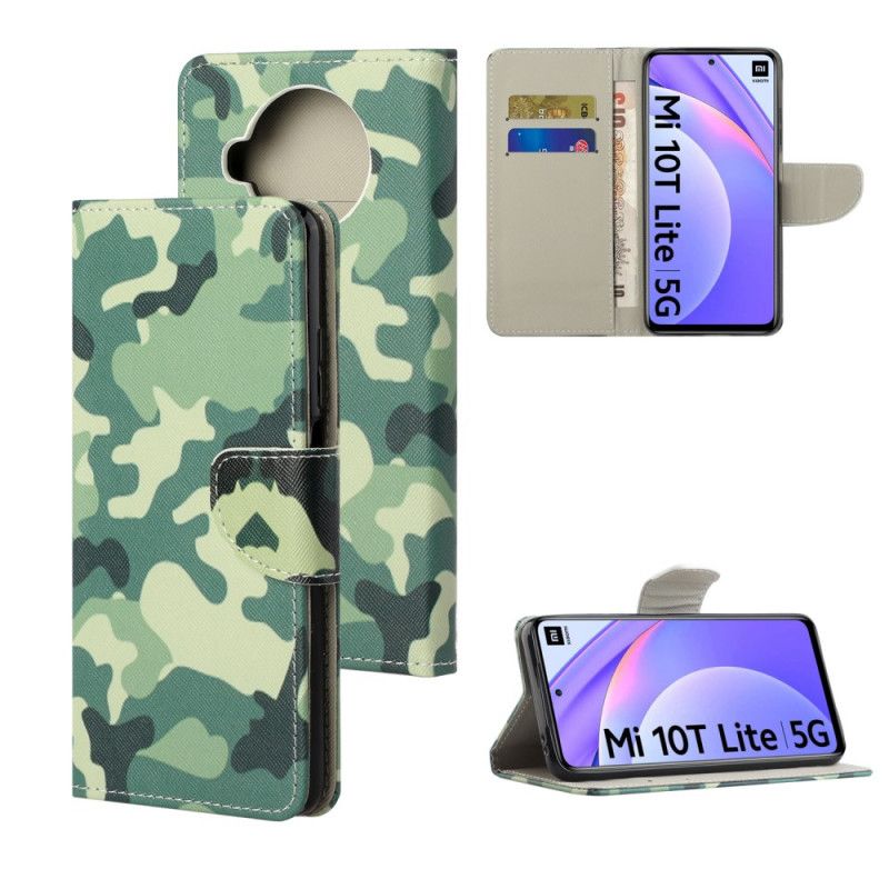 Leren Hoesje Xiaomi Mi 10T Lite 5G / Redmi Note 9 Pro 5G Camouflage