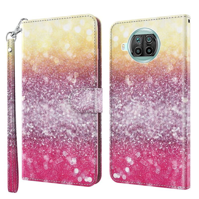 Leren Hoesje Xiaomi Mi 10T Lite 5G / Redmi Note 9 Pro 5G Magenta Glitter