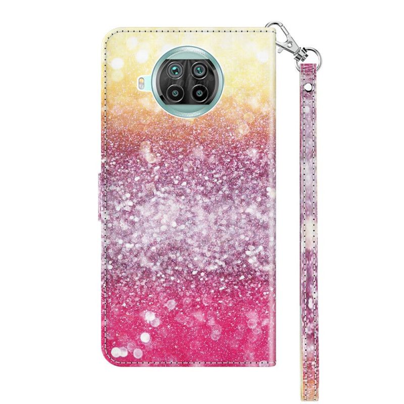 Leren Hoesje Xiaomi Mi 10T Lite 5G / Redmi Note 9 Pro 5G Magenta Glitter