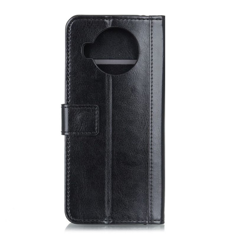 Leren Hoesje Xiaomi Mi 10T Lite 5G / Redmi Note 9 Pro 5G Rood Zwart Antiek Leereffect