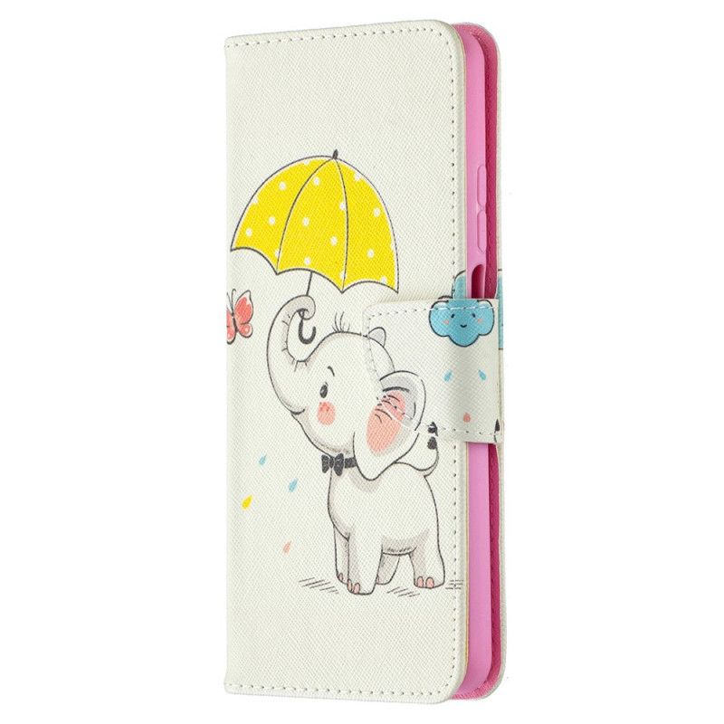 Leren Hoesje Xiaomi Mi 10T Lite 5G / Redmi Note 9 Pro 5G Telefoonhoesje Babyolifant