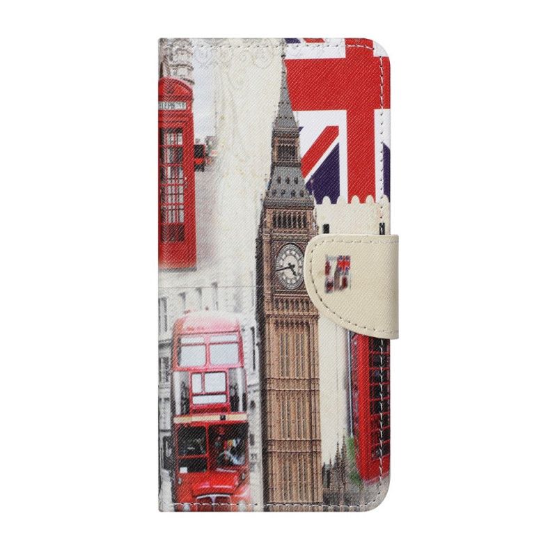 Leren Hoesje Xiaomi Mi 10T Lite 5G / Redmi Note 9 Pro 5G Telefoonhoesje Leven In Londen