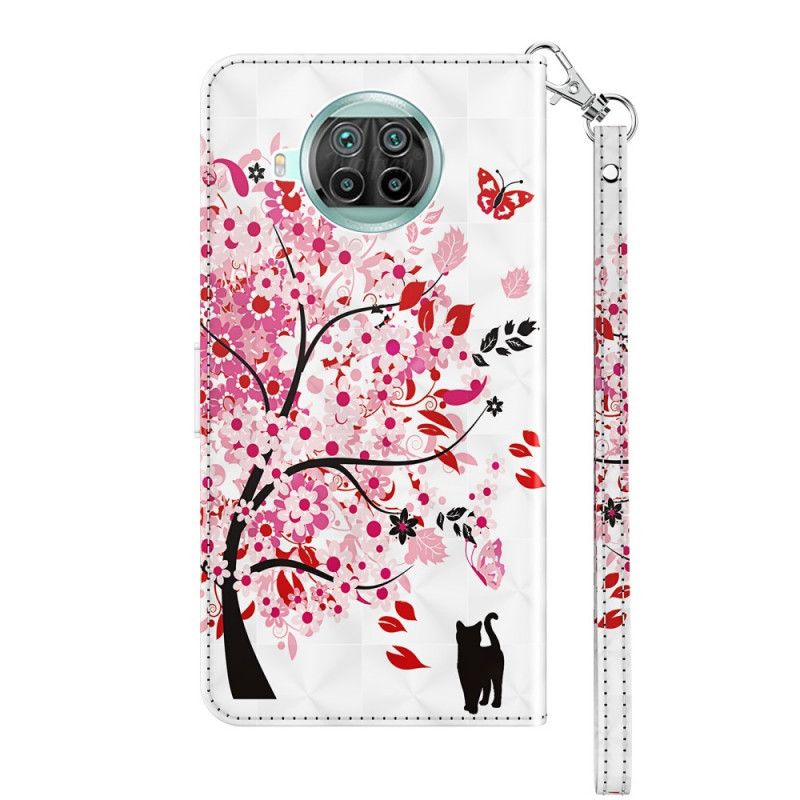 Leren Hoesje Xiaomi Mi 10T Lite 5G / Redmi Note 9 Pro 5G Telefoonhoesje Roze Boom