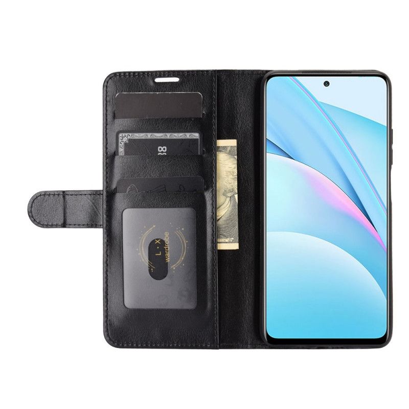 Leren Hoesje Xiaomi Mi 10T Lite 5G / Redmi Note 9 Pro 5G Wit Zwart Ultra Kunstleer