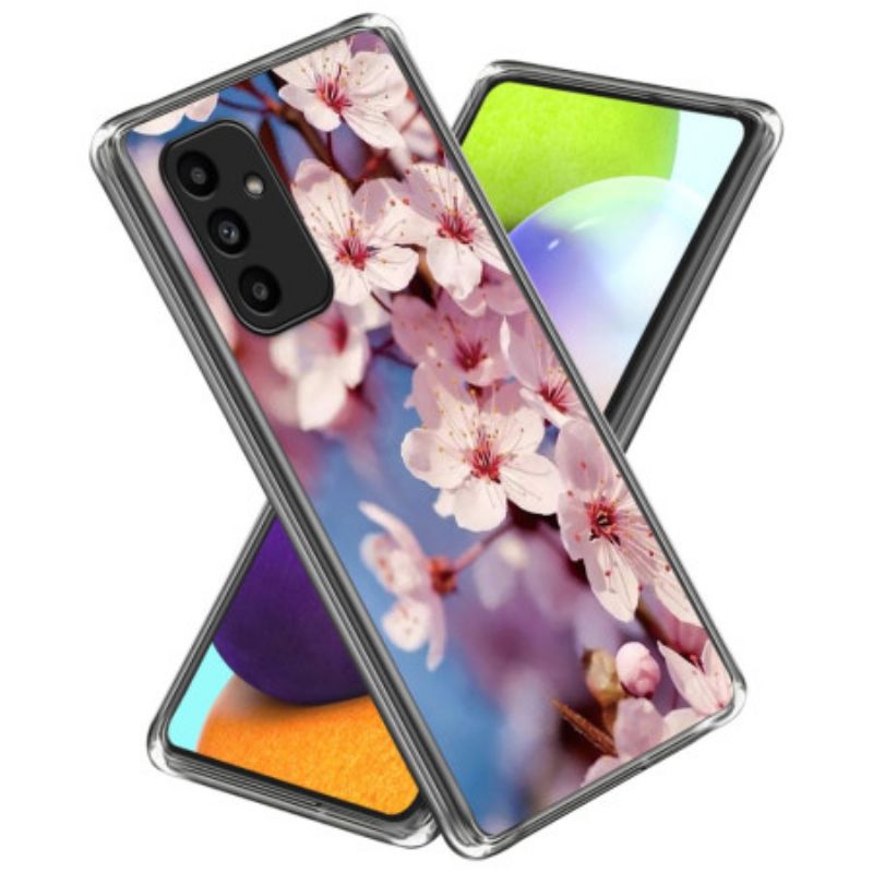 Cover Hoesje Samsung Galaxy A15 Telefoonhoesje Perzikbloesems