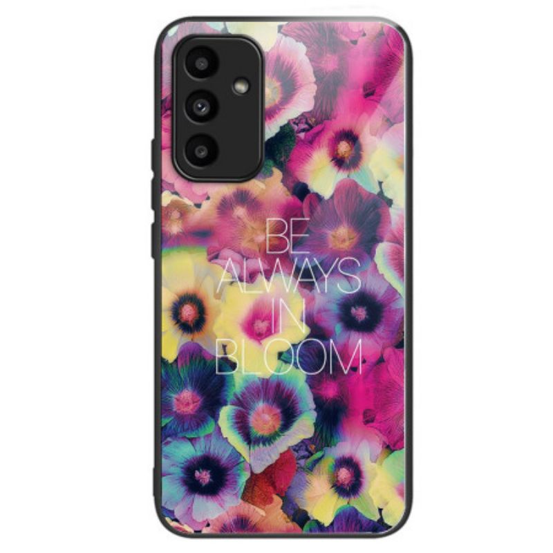 Hoesje Samsung Galaxy A15 Kleurrijke Bloemen Van Gehard Glas