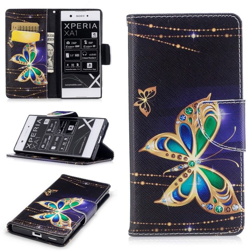 Cover Folio-hoesje Sony Xperia XA1 Telefoonhoesje Magische Vlinder