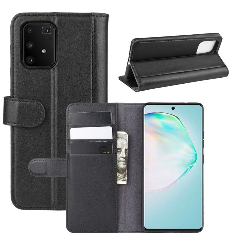 Bescherming Hoesje Samsung Galaxy S10 Lite Bruin Zwart Splitleer