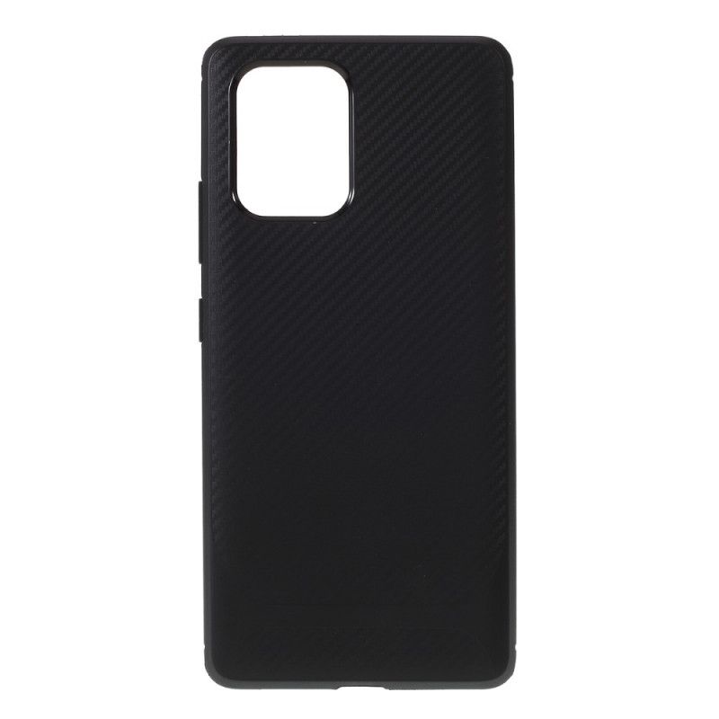 Case Hoesje Samsung Galaxy S10 Lite Rood Zwart Telefoonhoesje Enkele Koolstofvezel