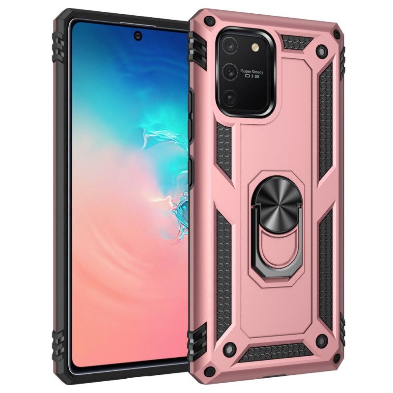 Case Hoesje Samsung Galaxy S10 Lite Rood Zwart Telefoonhoesje Premium Ring