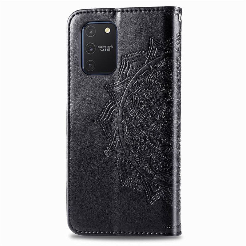 Cover Folio-hoesje Samsung Galaxy S10 Lite Lichtblauw Grijs Telefoonhoesje Mandala Van Middelbare Leeftijd