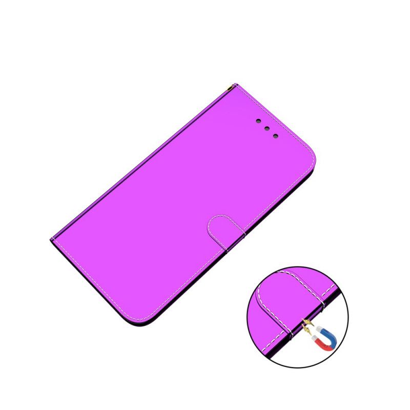 Cover Folio-hoesje Samsung Galaxy S10 Lite Wit Zwart Telefoonhoesje Kunstleren Spiegelkap