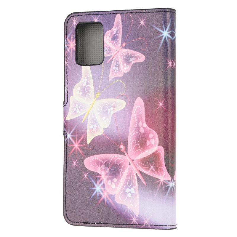 Flip Case Leren Samsung Galaxy S10 Lite Neon Vlinders