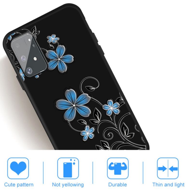 Hoesje Samsung Galaxy S10 Lite Blauwe Bloemen