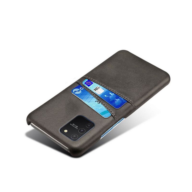 Hoesje Samsung Galaxy S10 Lite Grijs Zwart Kaarthouder