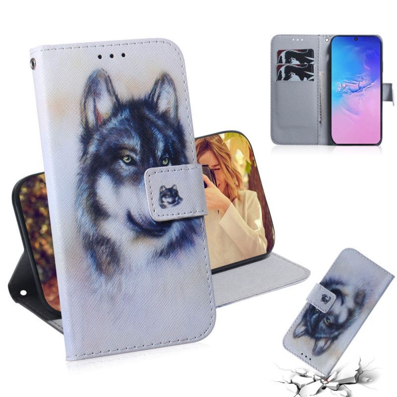 Leren Hoesje Samsung Galaxy S10 Lite Blik Van Een Hond