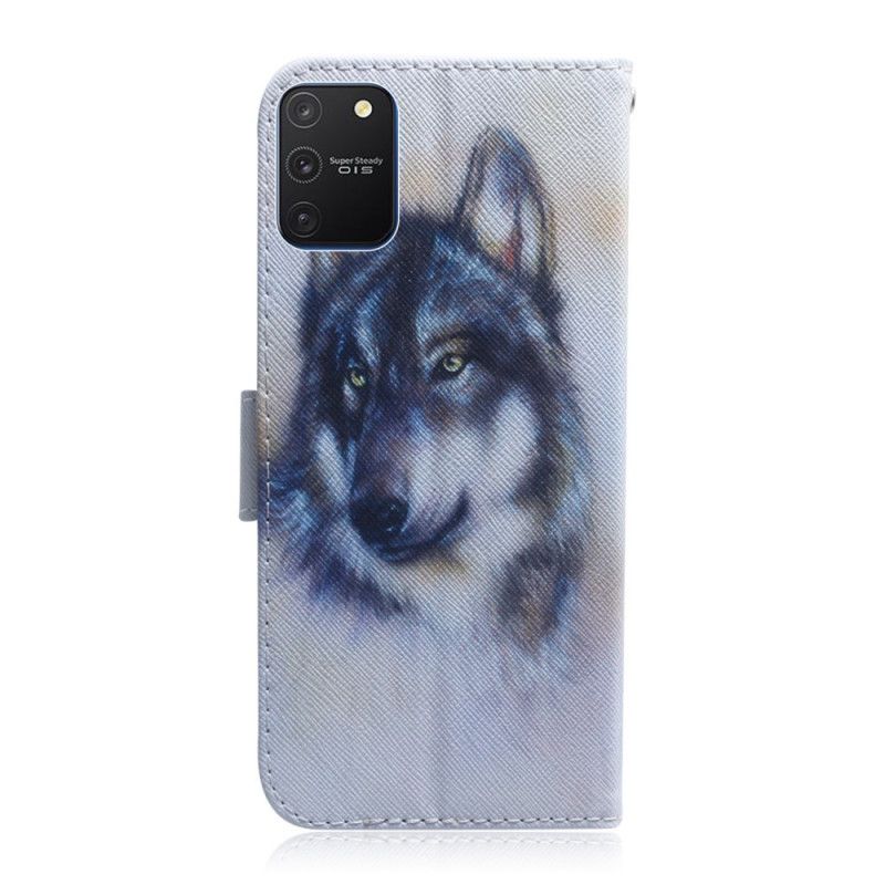 Leren Hoesje Samsung Galaxy S10 Lite Blik Van Een Hond