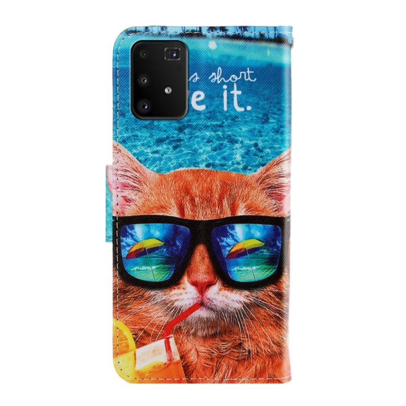 Leren Hoesje Samsung Galaxy S10 Lite Kat Leef Het Met String