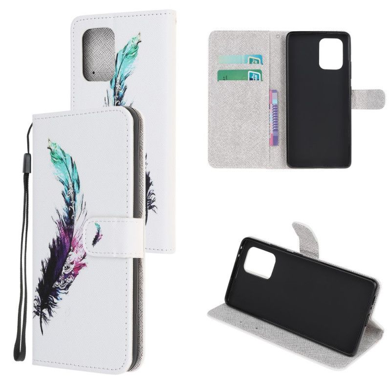 Leren Hoesje voor Samsung Galaxy S10 Lite Veer Met String