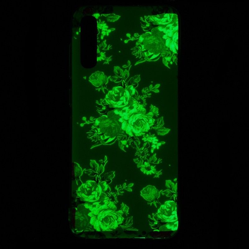 Case Hoesje Samsung Galaxy A70 Telefoonhoesje Fluorescerende Vrijheidsbloemen