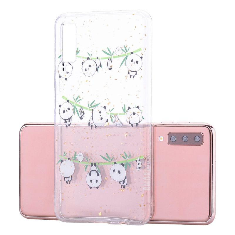 Case Hoesje Samsung Galaxy A70 Telefoonhoesje Leuke En Glitterpanda'S