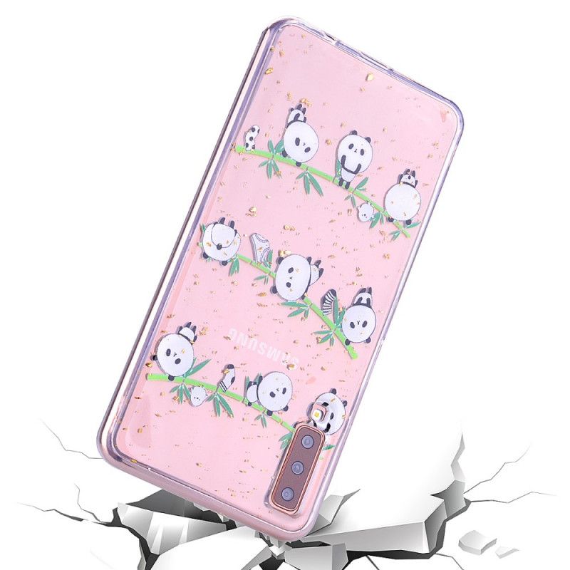 Case Hoesje Samsung Galaxy A70 Telefoonhoesje Leuke En Glitterpanda'S