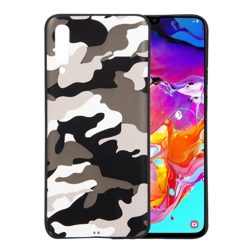 Cover Hoesje Samsung Galaxy A70 Bruin Groen Telefoonhoesje Camouflage