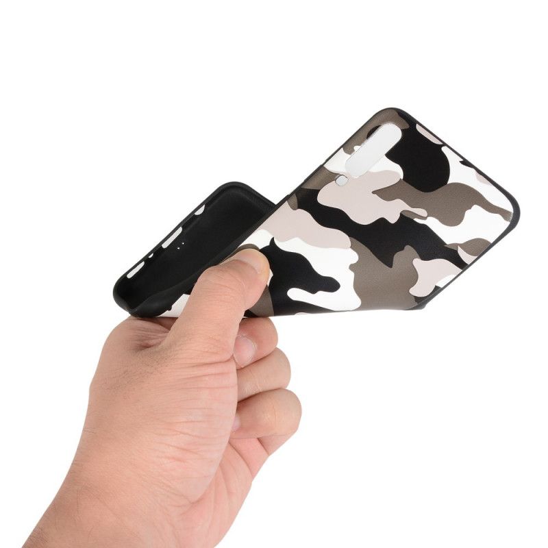 Cover Hoesje Samsung Galaxy A70 Bruin Groen Telefoonhoesje Camouflage