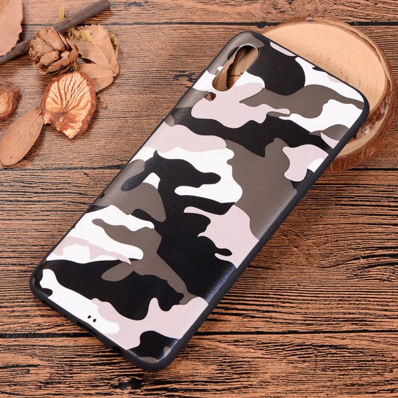 Cover Hoesje Samsung Galaxy A70 Bruin Groen Telefoonhoesje Camouflage