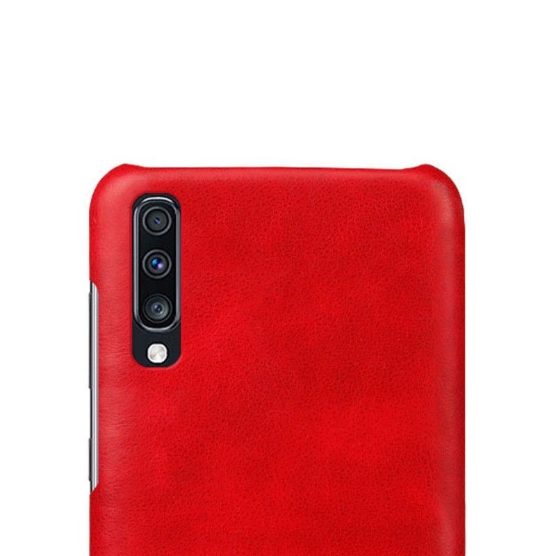 Cover Hoesje Samsung Galaxy A70 Bruin Telefoonhoesje Prestatie Lychee Leereffect