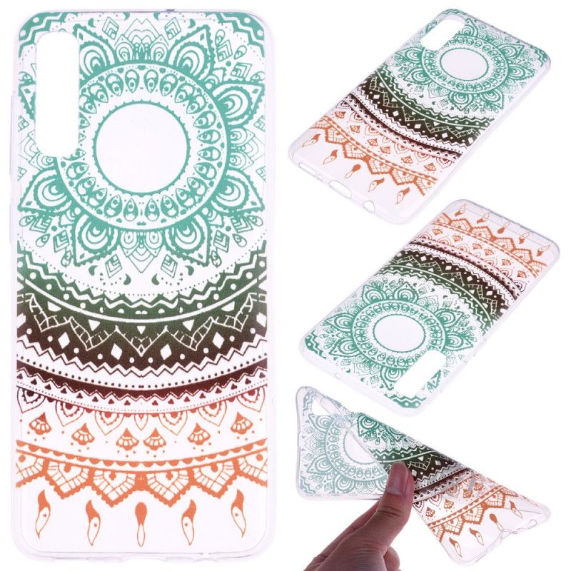 Cover Hoesje Samsung Galaxy A70 Telefoonhoesje Naadloze Vintage Kleurrijke Mandala