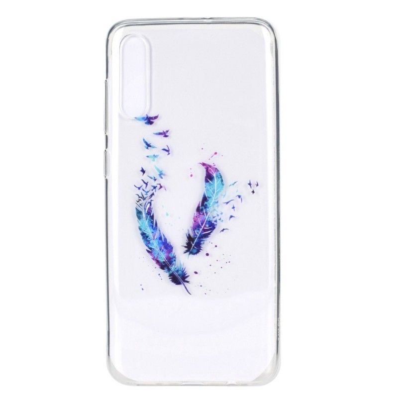 Cover Hoesje Samsung Galaxy A70 Telefoonhoesje Transparante Veren