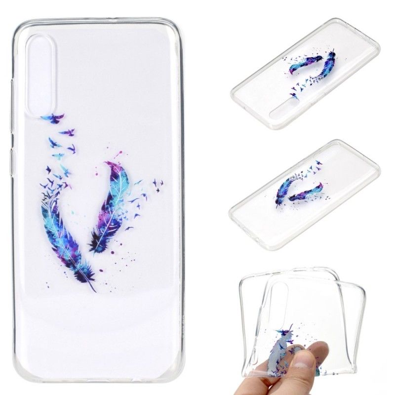 Cover Hoesje Samsung Galaxy A70 Telefoonhoesje Transparante Veren