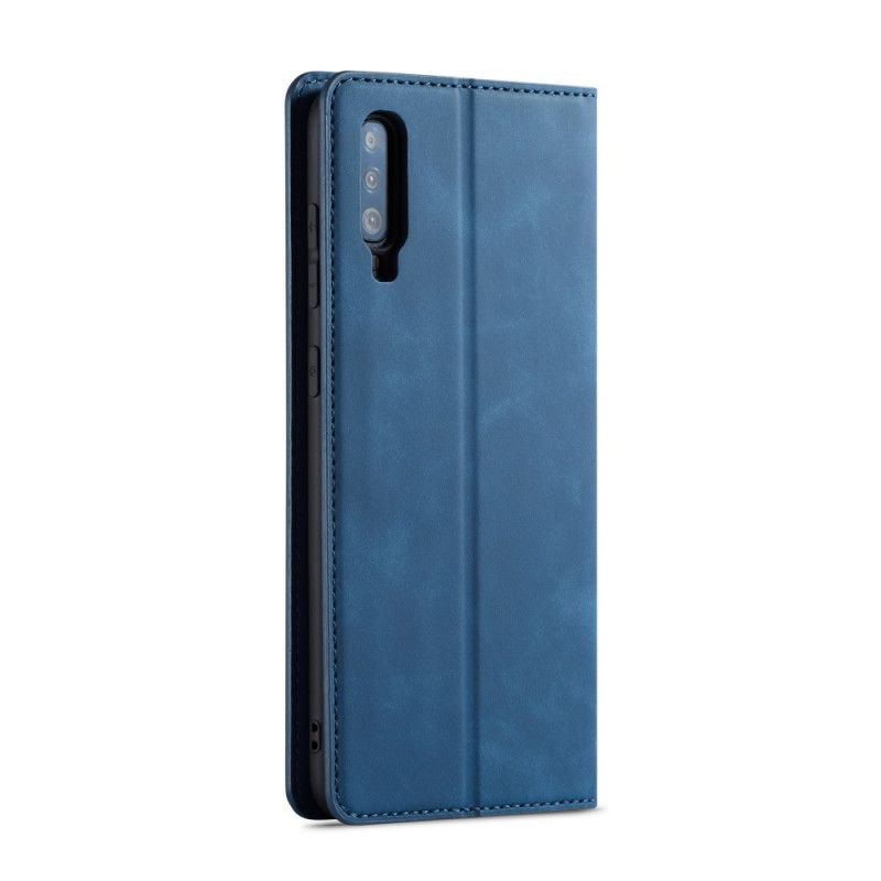 Folio-hoesje voor Samsung Galaxy A70 Rood Zwart Forwenw Leereffect