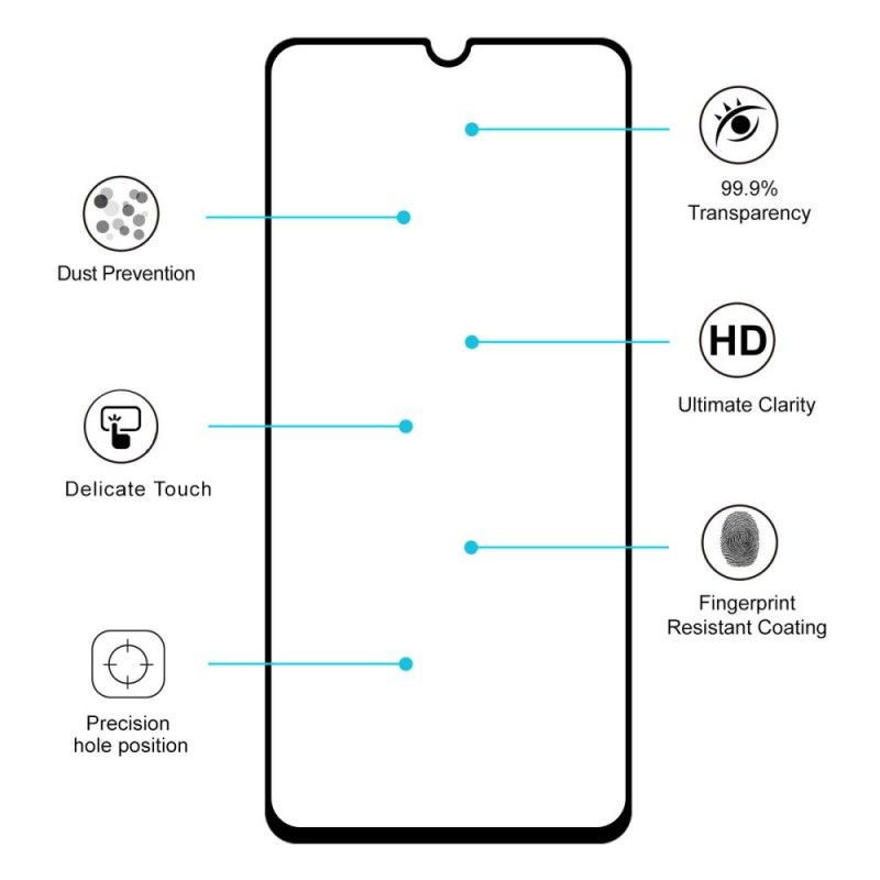 Gehard Glas Bescherming Samsung Galaxy A70 Hoed Prins