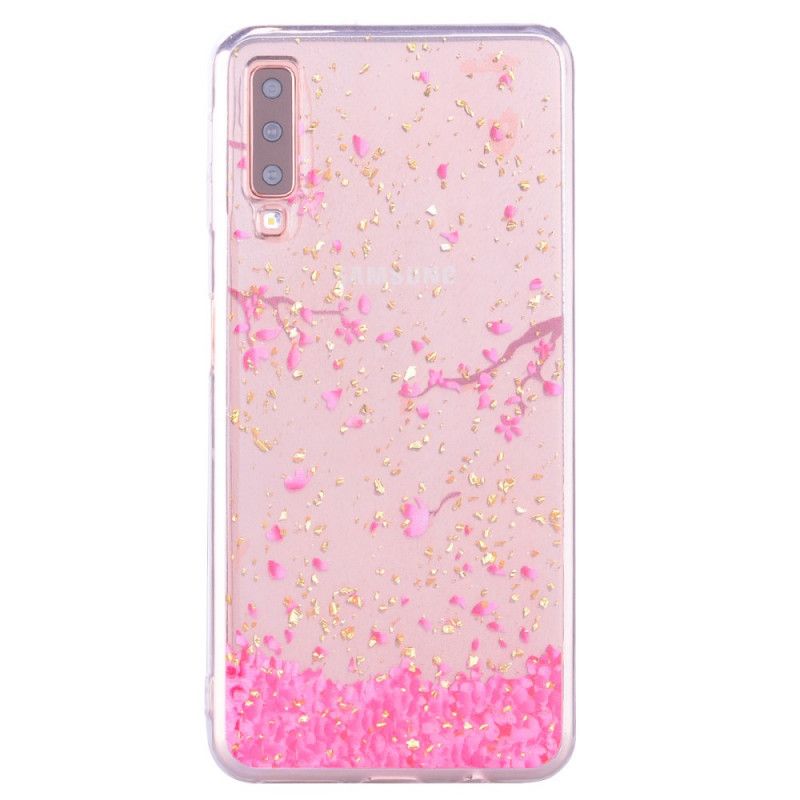 Hoesje Samsung Galaxy A70 Bloemblaadjes En Glitter