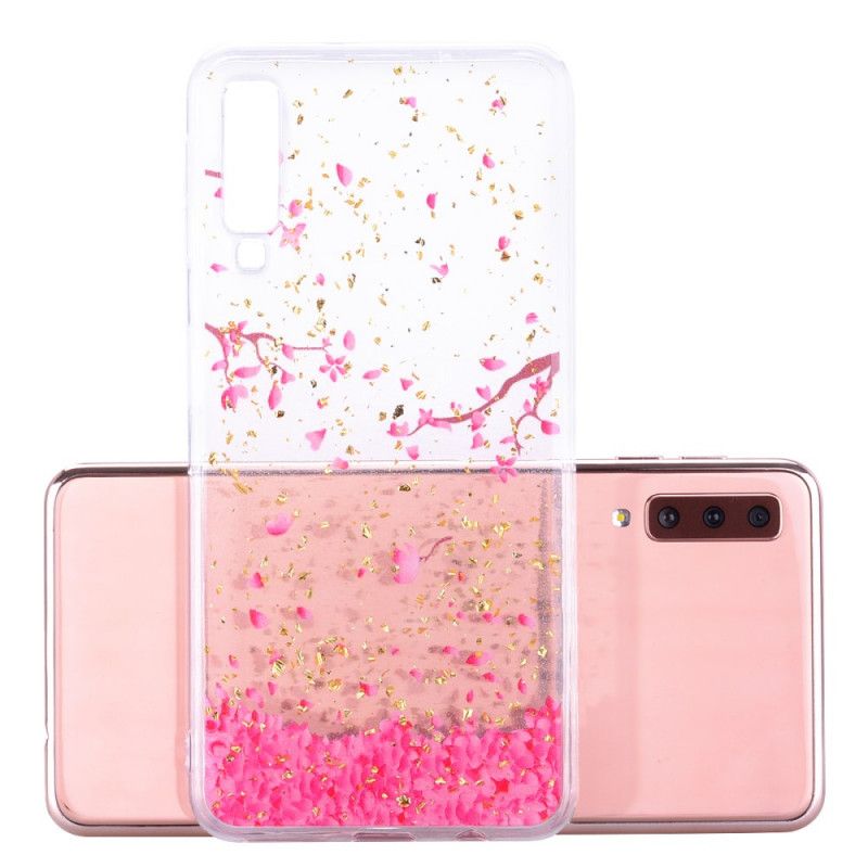 Hoesje Samsung Galaxy A70 Bloemblaadjes En Glitter