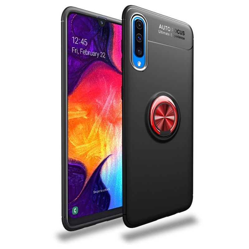 Hoesje Samsung Galaxy A70 Rood Zwart Roterende Ring