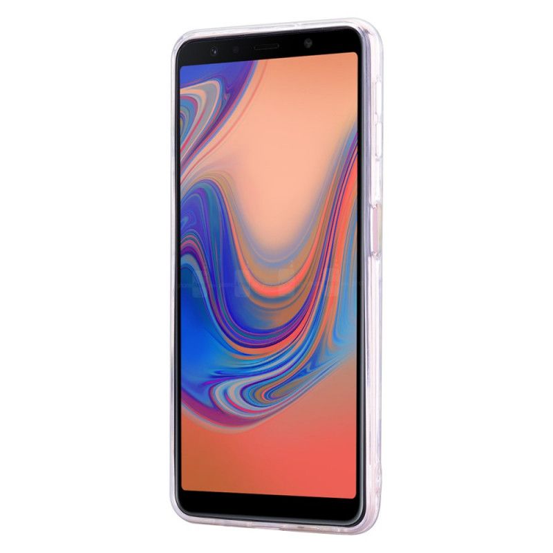 Hoesje voor Samsung Galaxy A70 Bloemen Van Kant En Lovertjes