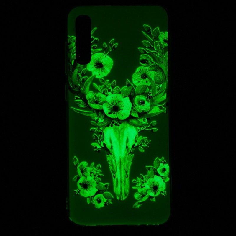 Hoesje voor Samsung Galaxy A70 Eland Met Fluorescerende Bloemen