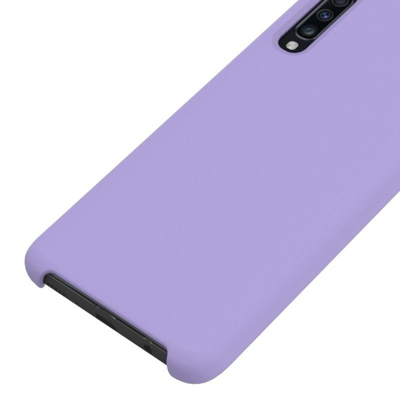 Hoesje voor Samsung Galaxy A70 Wit Zwart Siliconenvloeistof